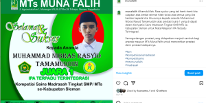 MTs Muna Falih Juara 1 KSM KABUPATEN SLEMAN