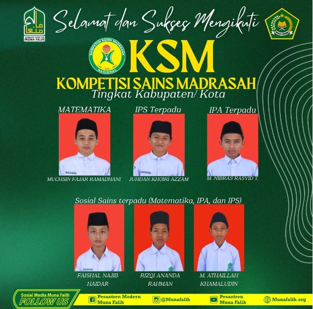 Kontingen MTs Muna Falih dalam ajang KSM